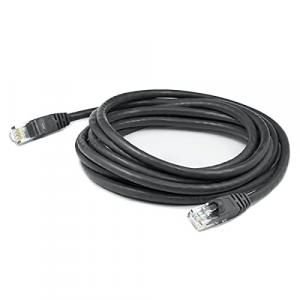 AddOn 15ft RJ-45 (Male) to RJ-45 (Male) Straight Black Cat6 UTP PVC Copper Patch Cable