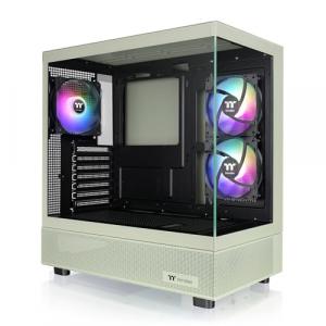 View 270 Plus TG ARGB Matcha Green Mid Tower E-ATX Case; 3x120mm ARGB Fans Included; Support Up to 360mm Radiator; Front & Side Dual Tempered Glass Panel; CA-1Y7-00MEWN-01; 3 Year Warranty