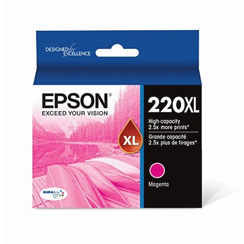 EPSON T220 DURABrite Ultra -Ink High Capacity Cyan -Cartridge (T220XL320-S) for Select Epson Expression and Workforce Printers