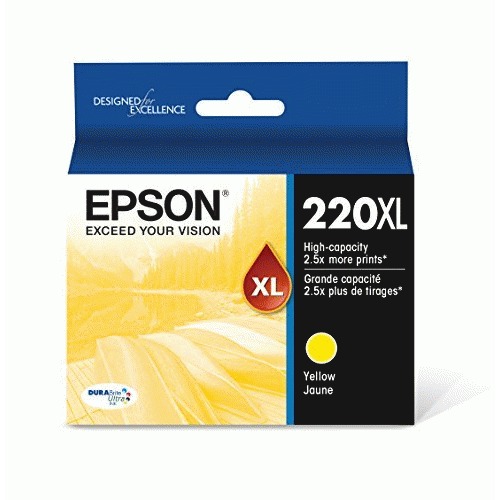 EPSON T220 DURABrite Ultra -Ink High Capacity Cyan -Cartridge (T220XL420-S) for Select Epson Expression and Workforce Printers