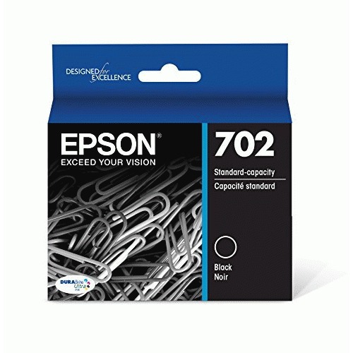 Epson DURABrite Ultra T702 Original Standard Yield Inkjet Ink Cartridge - Black - 1 Each