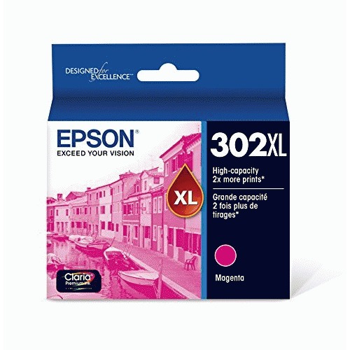 EPSON T302 Claria Premium -Ink High Capacity Magenta -Cartridge (T302XL320-S) for select Epson Expression Premium Printers