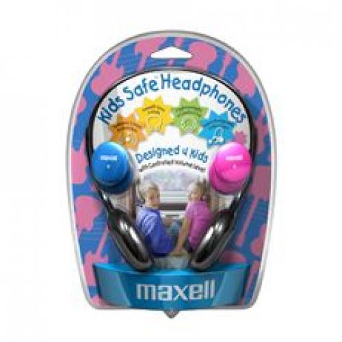 Open Box: Maxell 190338 Lightweight & Small Volume Protection 30mm Driver Comfortable Kids Safe Children Headphones with Interchangable Colors