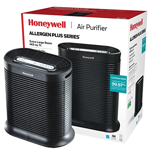 Honeywell HPA300 HEPA Air Purifier for Extra Large Rooms - Microscopic Airborne Allergen+ Dust Reducer, Cleans Up To 2250 Sq Ft in 1 Hour - Wildfire/Smoke, Pollen, Pet Dander ? Black