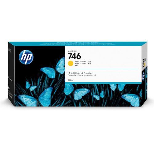 HP 746 DesignJet Yellow Ink Cartridge - Compatible w/ HP DesignJet Z6 & Z9 printers - Yellow print color - 300ml ink volume - Inkjet technology
