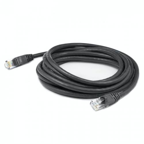 AddOn Networks Cat5e Networking Cable Black - 6.99 ft Category 5e Network Cable for Network Device - First End: 1 x RJ-45 Male Network - Second End: 1 x RJ-45 Male Network - 24 AWG
