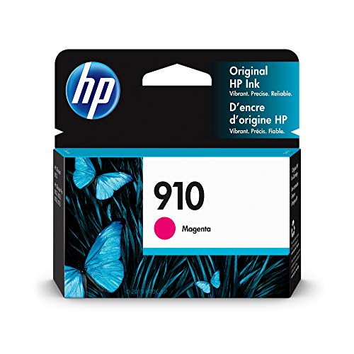 HP 910 Magenta Ink Cartridge - 315 Page Yield - Compatible w/ HP OfficeJet 8035,8028,8025,8022,8020 Series - Single Cartridge - Magenta Print Color - Inkjet Technology