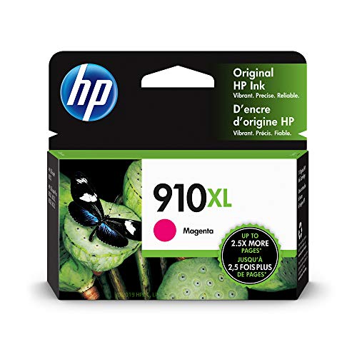 HP 910XL Magenta Ink Cartridge - 825 Page Yield - Compatible w/ HP OfficeJet Pro 8020, 8025, 8035 Series - High-Yield - Single Cartridge - Magenta Print Color - Inkjet Technology