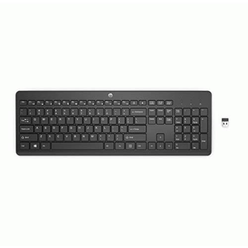 HP 230 Wireless Keyboard - Wireless Connection - Low-Profile, Quiet Design - Windows & Mac OS - Laptop, PC Compatible - Shortcut Keys & Number Pad - Long Battery Life (?3L1E7AA#ABA),Black