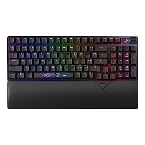ASUS ROG Strix Scope II 96 Wireless Gaming Keyboard - Tri-Mode Connection - Dampening Foam & Switch-Dampening Pads, - Hot-Swappable Pre-lubed ROG NX Snow Switches - PBT Keycaps - RGB-Black