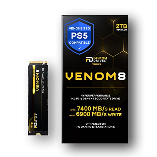 Fantom Drives VENOM8 VM8X20 2 TB Solid State Drive - M.2 2280 Internal - PCI Express NVMe (PCI Express NVMe 4.0 x4)