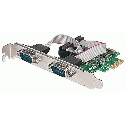 Manhattan Products 152082 Manhattan Serial PCI Express Card Quickly and Easily Adds Two DB9 Ports to PCI E