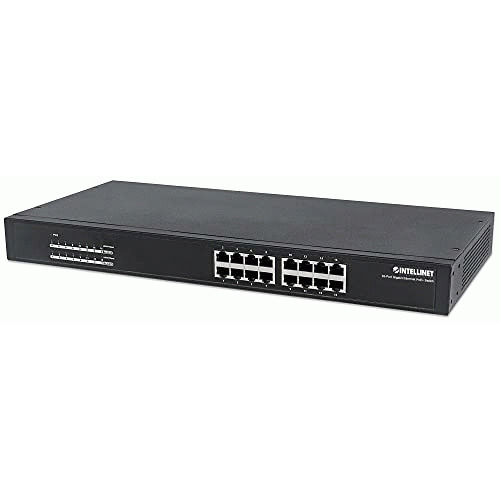 Intellinet 16-Port Gigabit Ethernet Poe+ Switch - 16 Ports - 1000base-t - Uplink Port - 16 X Network - Twisted Pair - Gigabit Ethernet - 2 Layer Supported - Power Supply - Rack-mountable - 3