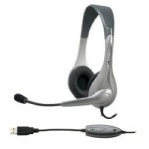 Open Box: Cyber Acoustics USB Stereo Headset and BoomMic - Great for Classroom Education and InternetCommunication (AC-850),Black